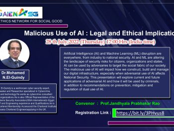 Malicious Use of AI: Legal and Ethical Implications – GAIEN4SG Talk By Dr.Mohamed El-Guindy