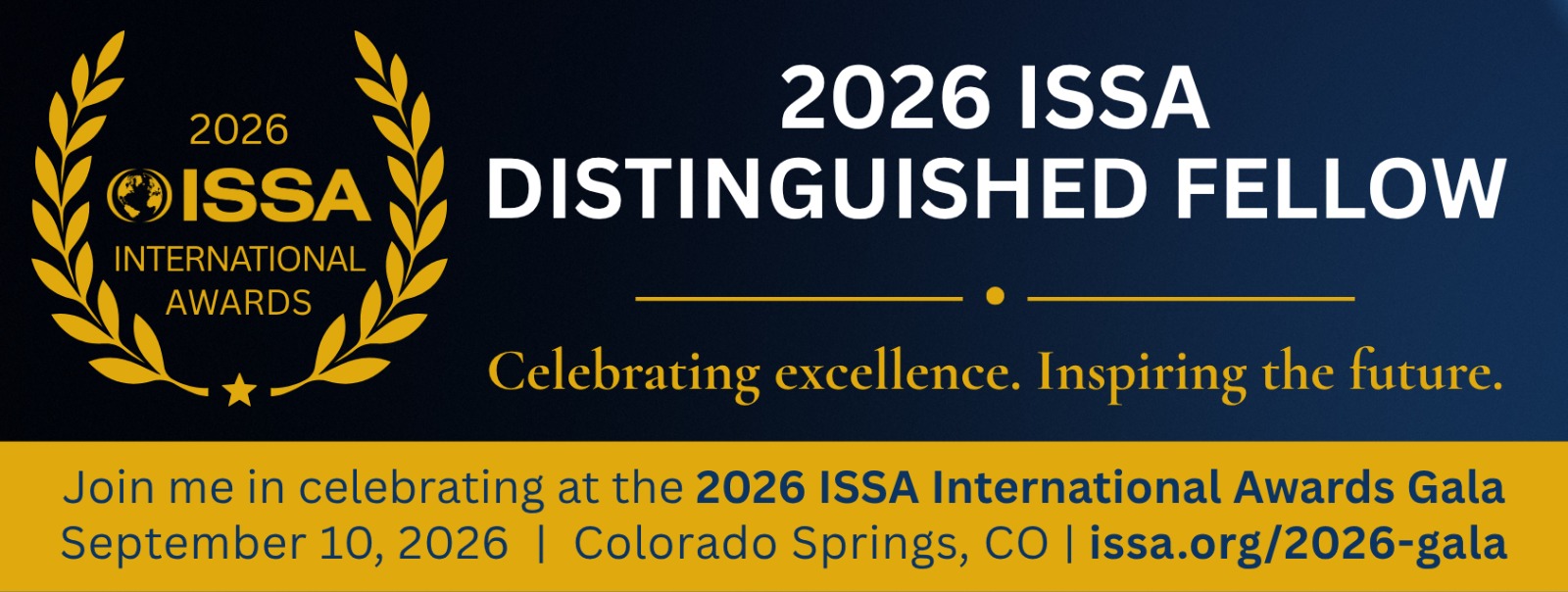 🏆 ISSA Egypt President Dr. Mohamed El-Guindy Named a 2026 ISSA Distinguished Fellow